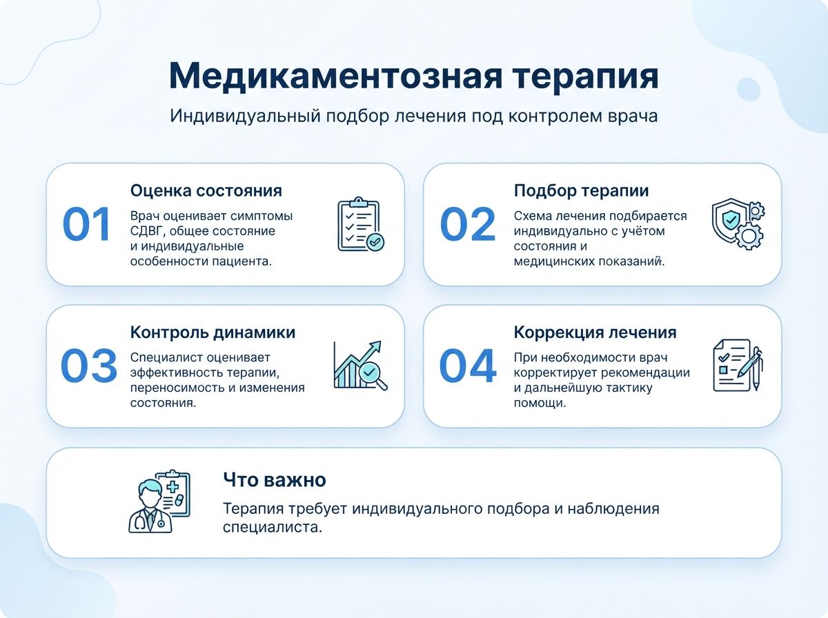 Лечение СДВГ в городе Валуйки у детей и взрослыхинфографика